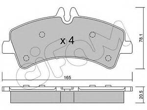 Гальмівні колодки зад. SprinterCrafter 06- (спарка) CIFAM 8226740 на MERCEDES-BENZ SPRINTER 5-t c бортовой платформой/хо