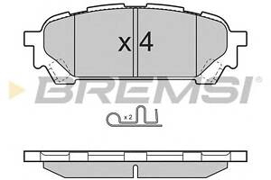 гальмівні колодки зад. Subaru Impreza 00- (akebono)