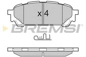 гальмівні колодки зад. Subaru Impreza 00- (akebono)