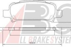 Тормозные колодки зад. Subaru Impreza 94-/Forester 97-08 (акебоно)