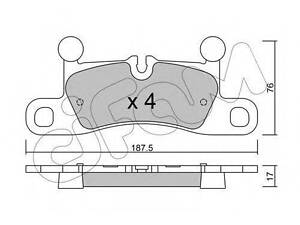 Гальмівні колодки зад. TouaregCayenne 10> CIFAM 8229580 на VW TOUAREG (7P5)