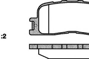 Гальмівні колодки зад. Toyota Camry 01-06 (akebono) (93x38x16)