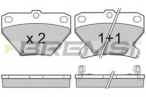 Гальмівні колодки зад. Toyota Corolla 00-07 (sumitomo) (55,4x78,5x14)