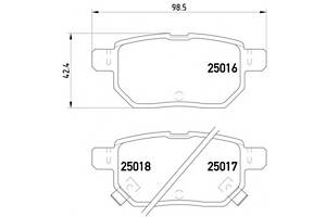 Гальмівні колодки зад. Toyota Corolla/Yaris 05-