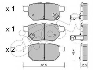 Тормозные колодки зад. Toyota CorollaYaris 05- CIFAM 8227460 на TOYOTA IST (NSP1_, NLP1_, ZSP1_, NCP11_)