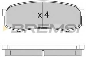 Гальмівні колодки зад. Toyota Land Cruiser 84-