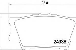 Гальмівні колодки зад.TOYOTA CAMRY/RAV4 III/RAV4 IV 2.0-3.5 06-