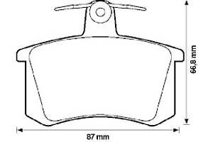 Гальмівні колодки задні на AUDI 100 р. 1976 - 1982 не підготовлені для датчика зносу - LPR (Італія) 05P215