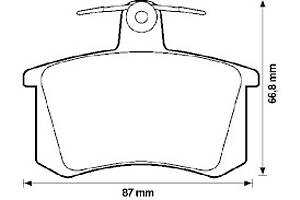 Гальмівні колодки задні на AUDI 80 р. 1991 - 1994 не підготовлені для датчика зносу - LPR (Італія) 05P215