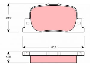 Гальмівні колодки задні TRW GDB3278 TRW GDB3278