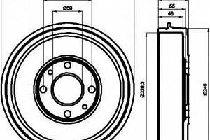 Гальмівний барабан BOSCH 986477088 на ALFA ROMEO 145 (930)