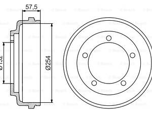 Тормозной барабан BOSCH 986477204