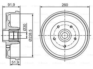 Гальмівний барабан BOSCH 986477283