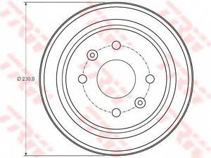 Тормозной барабан CHEVROLET AveoSpark 06 TRW DB4442 на CHEVROLET LOVA седан (T250, T255)