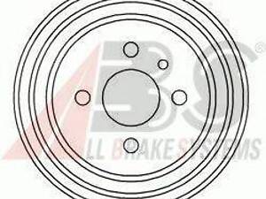 Гальмівний барабан задн. Passat 93-96 A.B.S. 2373S на VW PASSAT (3A2, 35I)