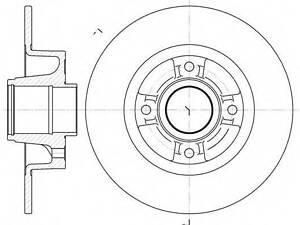 Тормозной диск (задний) CLIO MEGANE MODUS GRAND MODUS TWINGO 1.2-2.0 02- WOKING D675000 на RENAULT MODUS/GRAND MODUS (