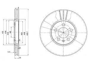 Гальмівний диск AUDI/VW 100/A4/A6/Passat ''F