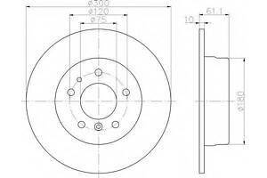 Гальмівний диск BMW 525 BMW 520 BMW 518 FEBI BILSTEIN 4176