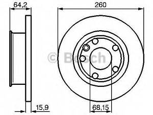 Гальмівний диск BOSCH 0986478547 на VW TRANSPORTER / CARAVELLE Mk IV автобус (70XB, 70XC, 7DB, 7DW)