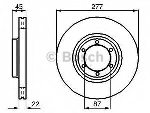 Гальмівний диск BOSCH 0986478635 на MITSUBISHI GALLOPER (JK-01)