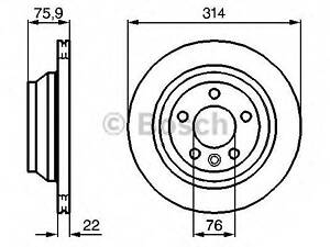 Гальмівний диск BOSCH 0986479094 на VW TOUAREG (7LA, 7L6, 7L7)