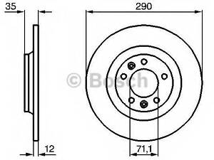 Гальмівний диск BOSCH 0986479194 на PEUGEOT 508