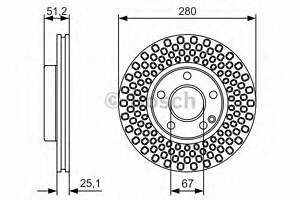 Гальмівний диск BOSCH 0986479A00 на MERCEDES-BENZ B-CLASS (W246, W242)