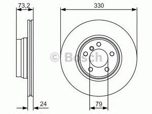 Гальмівний диск BOSCH 0986479A06 на BMW 4 купе (F32, F82)