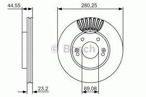 Гальмівний диск BOSCH 0986479A12 на HYUNDAI VELOSTER (FS)