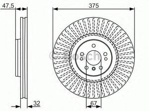 Тормозной диск BOSCH 0986479A26 на MERCEDES-BENZ GL-CLASS (X164)