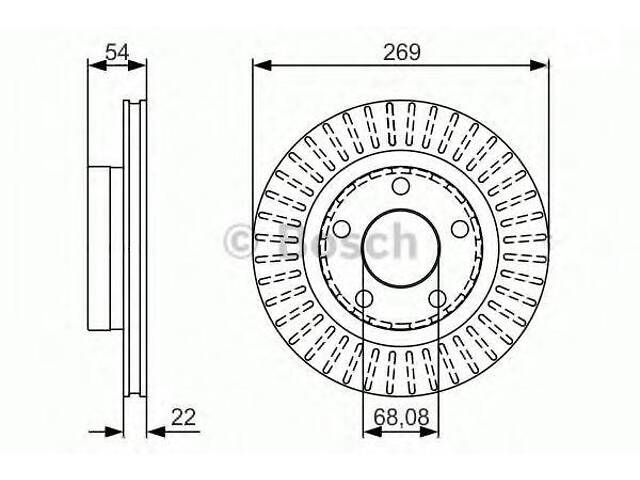 Гальмівний диск BOSCH 0986479A42 на AUDI A6 Avant (4B5, C5)