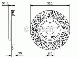 Тормозной диск BOSCH 0986479A60 на MERCEDES-BENZ CLA купе (C117)