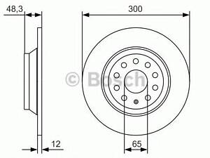 Тормозной диск BOSCH 0986479A84 на AUDI Q3 (8U)