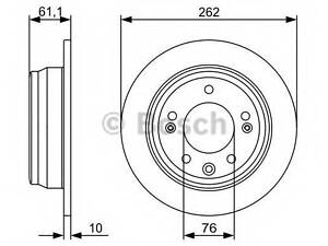 ГАЛЬМІВНИЙ ДИСК BOSCH 0986479C14 на HYUNDAI TUCSON (LM, EL, ELH)