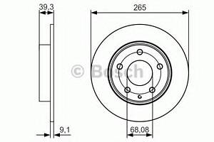 Тормозной диск BOSCH 0986479C26 на седан MAZDA AXELA (BM)