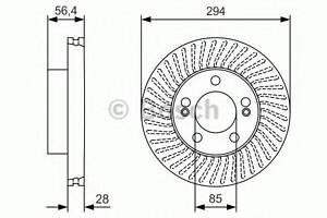 Гальмівний диск BOSCH 0986479C31 на SSANGYONG KYRON