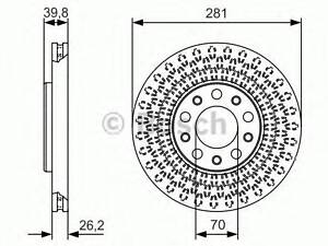 Тормозной диск BOSCH 0986479C42 на FIAT 500X (334)