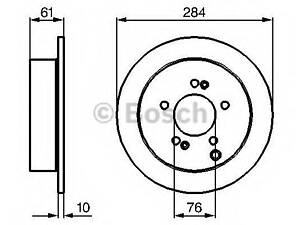 Тормозной диск BOSCH 0986479C61 на HYUNDAI SANTA FÉ I (SM)