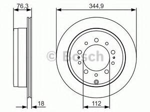 Гальмівний диск BOSCH 0986479R32 на TOYOTA LAND CRUISER (VDJ20_, UZJ20_)