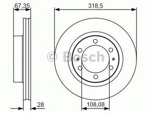 Тормозной диск BOSCH 0986479R46 на TOYOTA SW4 (TGN6_, KUN6_, GGN6_, TGN5_, LAN5_, KUN5_, GGN5_)