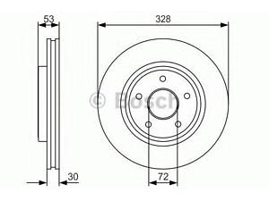 Гальмівний диск BOSCH 0986479R48 на JEEP GRAND CHEROKEE III (WH, WK)