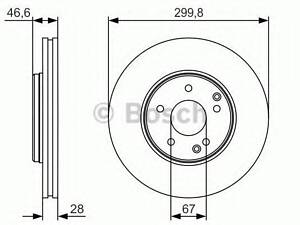 Тормозной диск BOSCH 0986479R79 на MERCEDES-BENZ E-CLASS Break (S210)