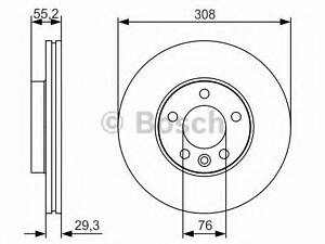 Гальмівний диск BOSCH 0986479R84 на VW MULTIVAN Mk V (7HM, 7HN, 7HF, 7EF, 7EM, 7EN)