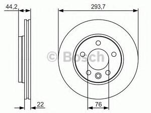 Гальмівний диск BOSCH 0986479S06 на VW TRANSPORTER Mk V c бортовой платформой/ходовая часть (7JD, 7