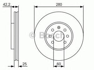 Гальмівний диск BOSCH 0986479S55 на OPEL ASTRA H TwinTop (L67)