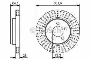 Тормозной диск BOSCH 0986479U04 на DODGE NITRO