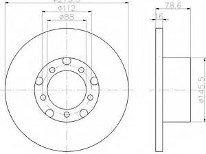 Гальмівний диск BOSCH 986478201 на MERCEDES-BENZ T1 фургон (601)