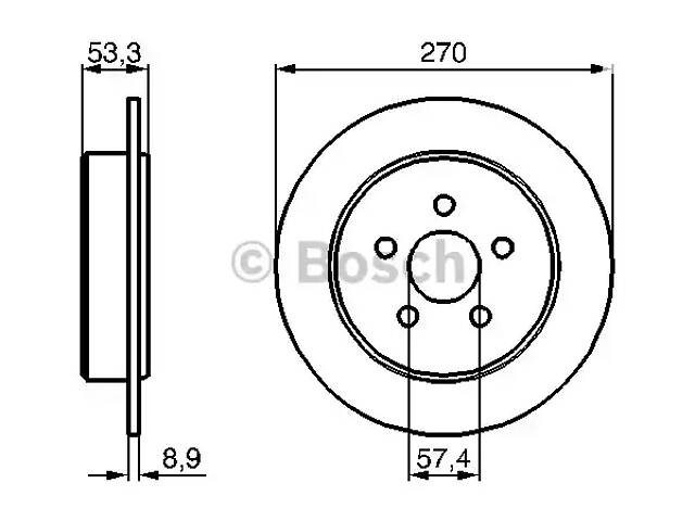 Тормозной диск BOSCH 986478514