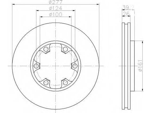 Гальмівний диск BOSCH 986478532 на NISSAN MISTRAL II (R20)