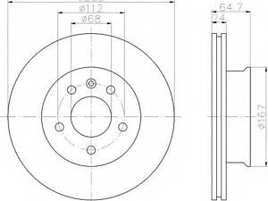 Тормозной диск BOSCH 986478548 на VW TRANSPORTER/CARAVELLE Mk IV автобус (70XB, 70XC, 7DB, 7DW)